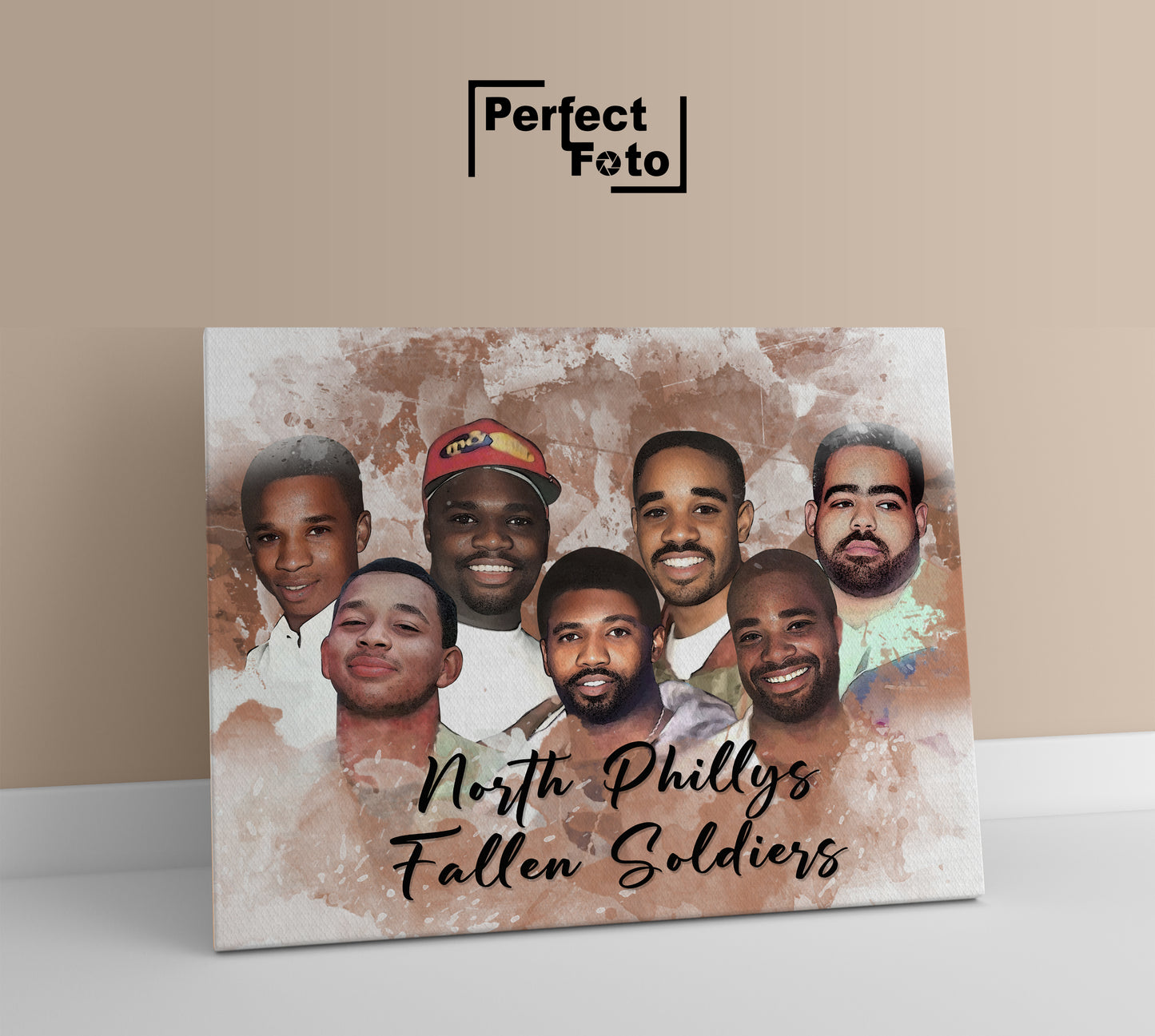 Landscape Customized Memorial Framed Canvas