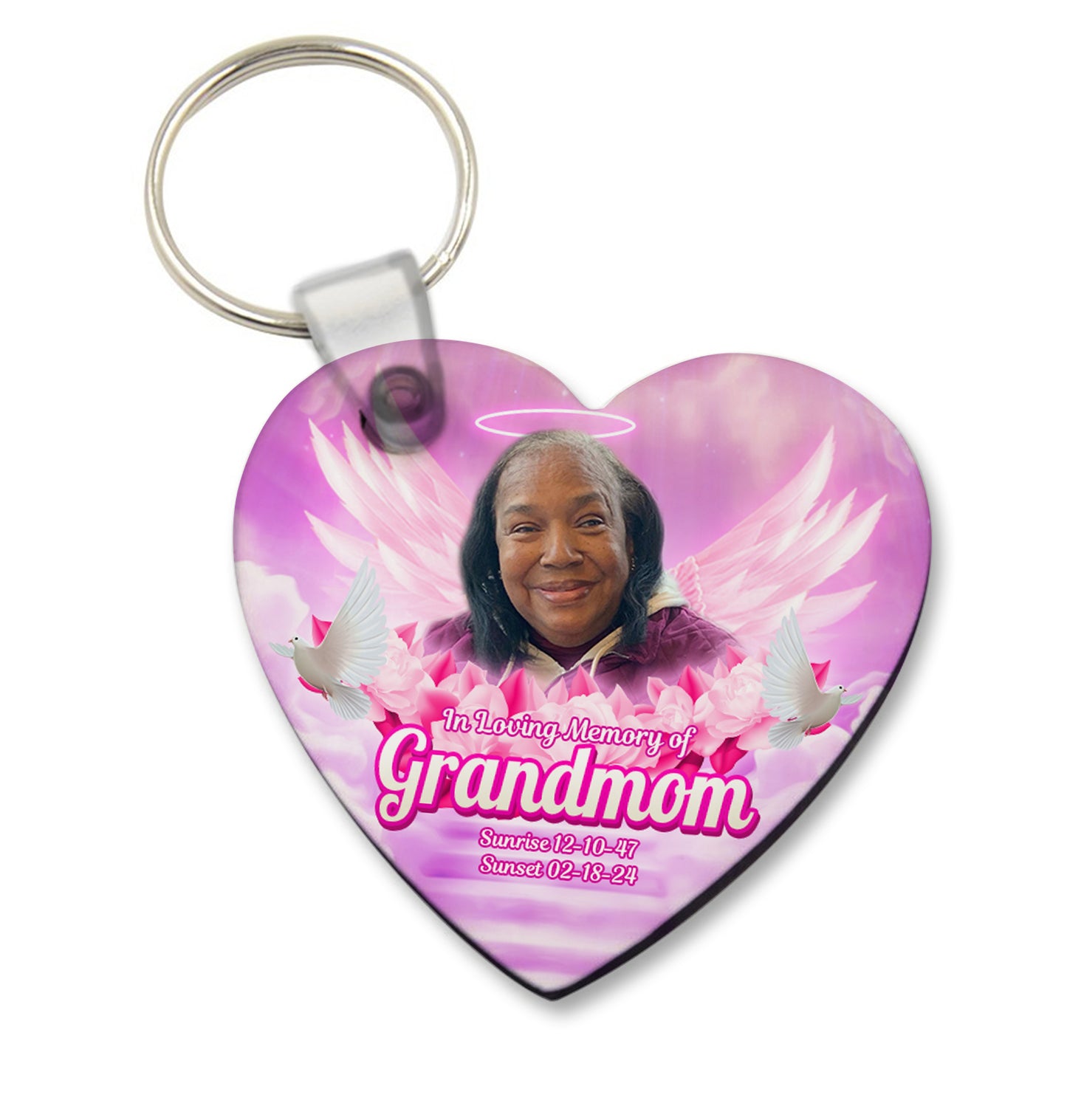 grandmom heart keychain Mockup