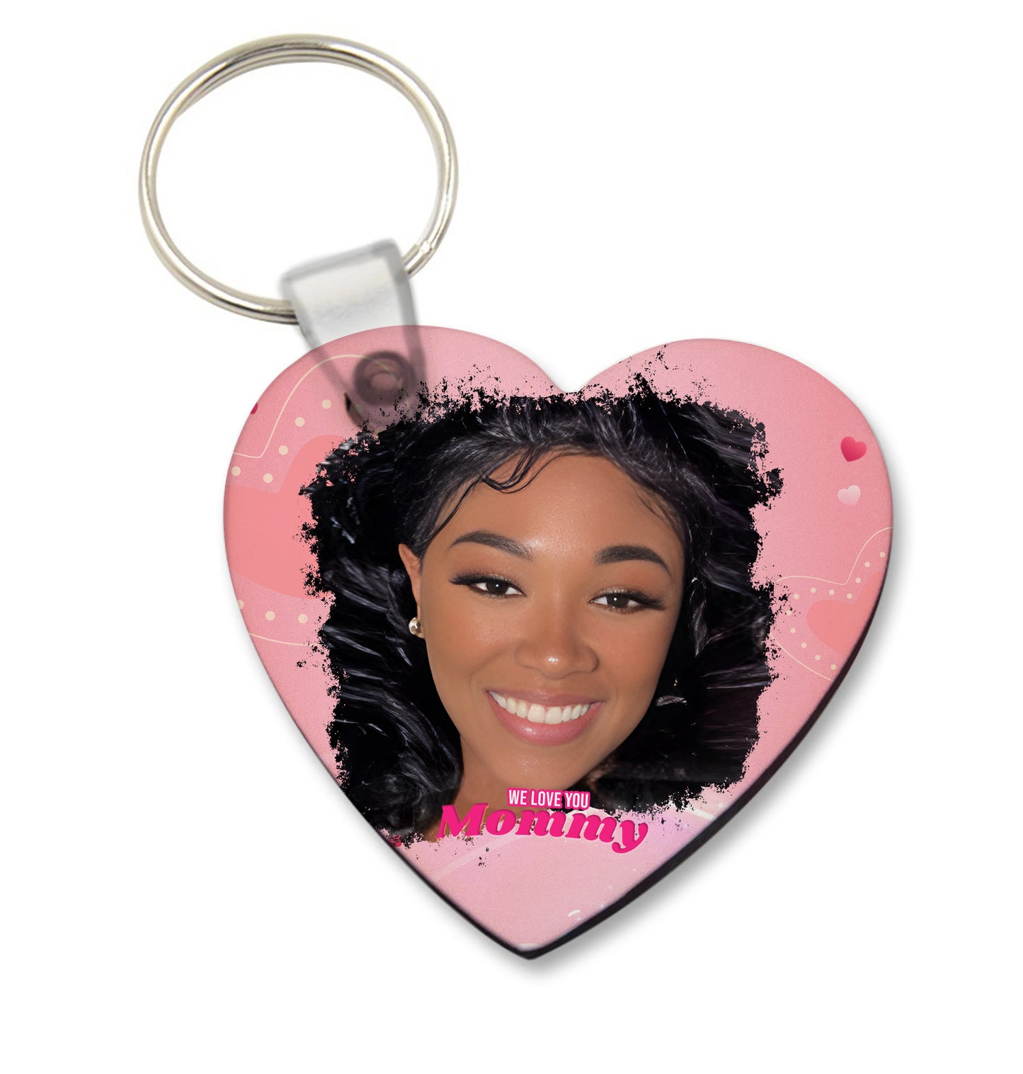 heart keychain Mockup back