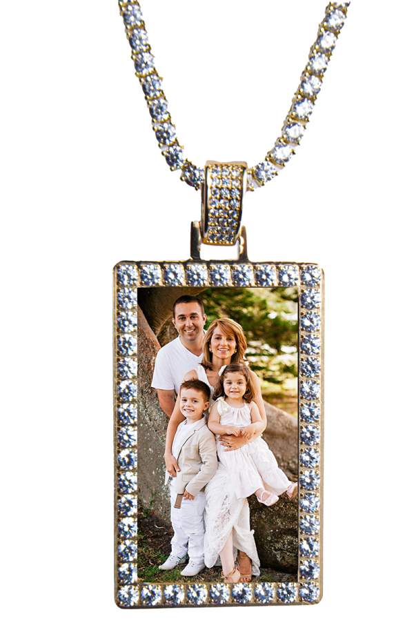Dog Tag With Diamonds