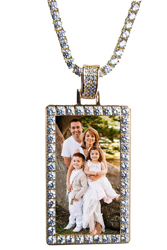 Dog Tag With Diamonds