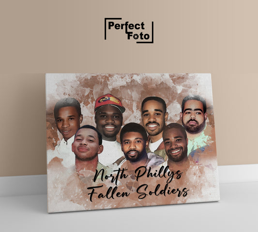 Landscape Customized Memorial Framed Canvas