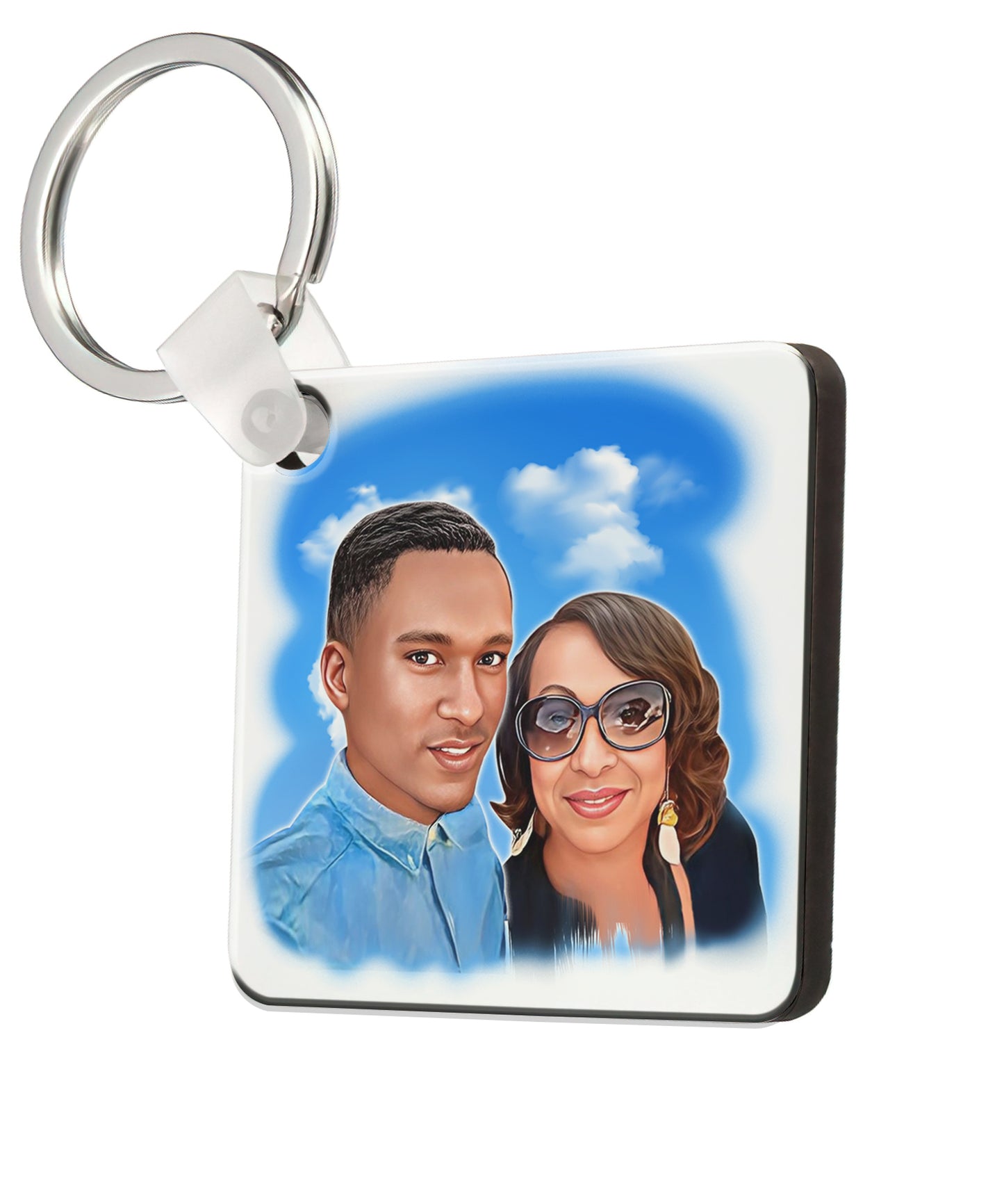 diamond keychain Mockup